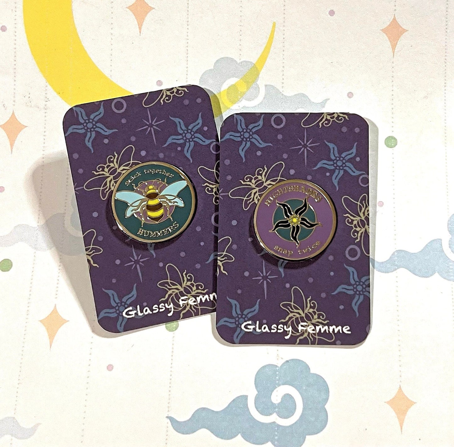 Dark School Club inspired hard enamel pin