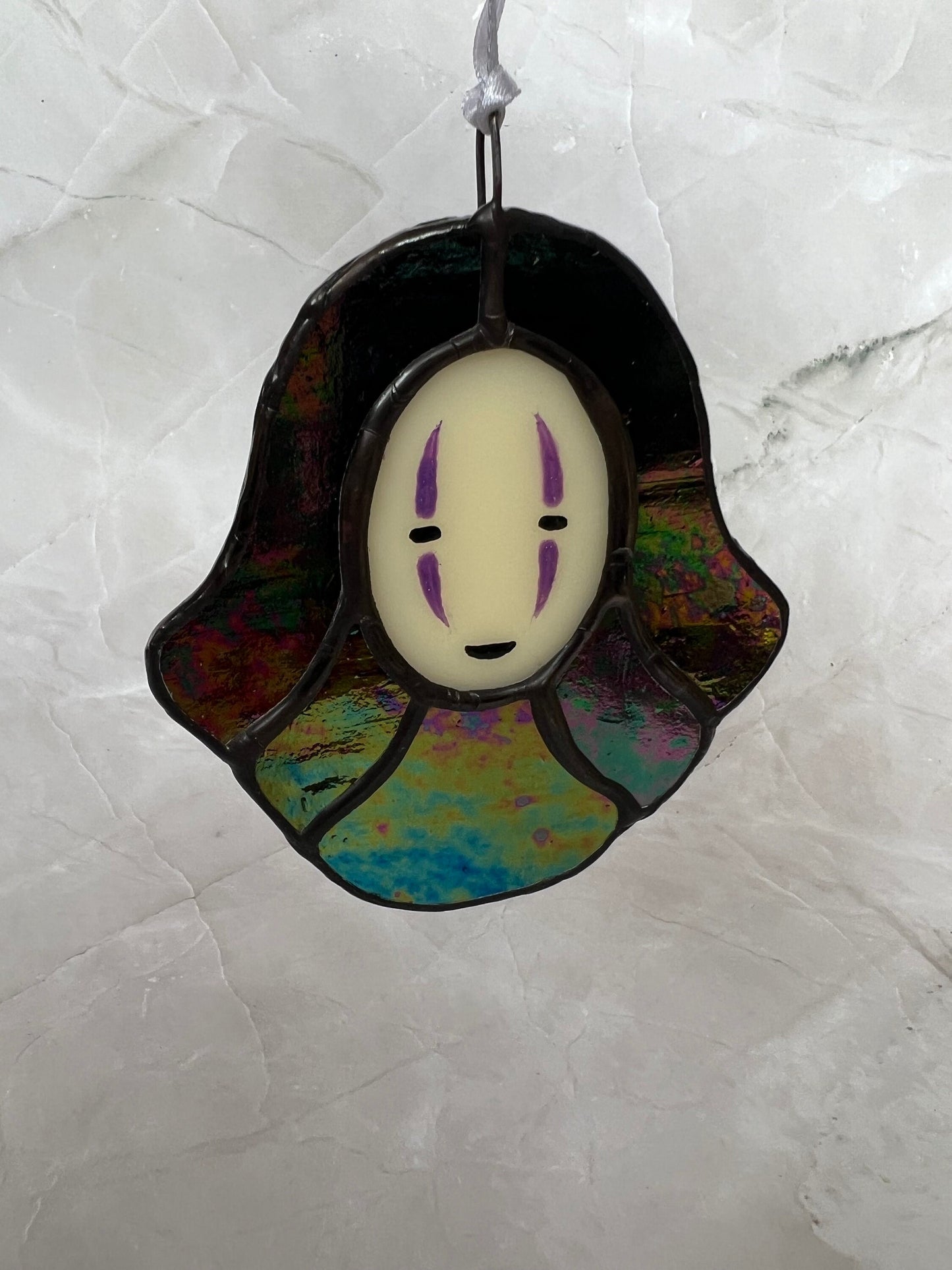 No Face Ghibli inspired wall hanging suncatcher