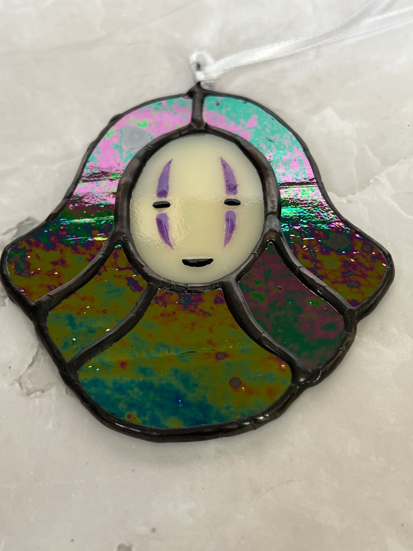 No Face Ghibli inspired wall hanging suncatcher