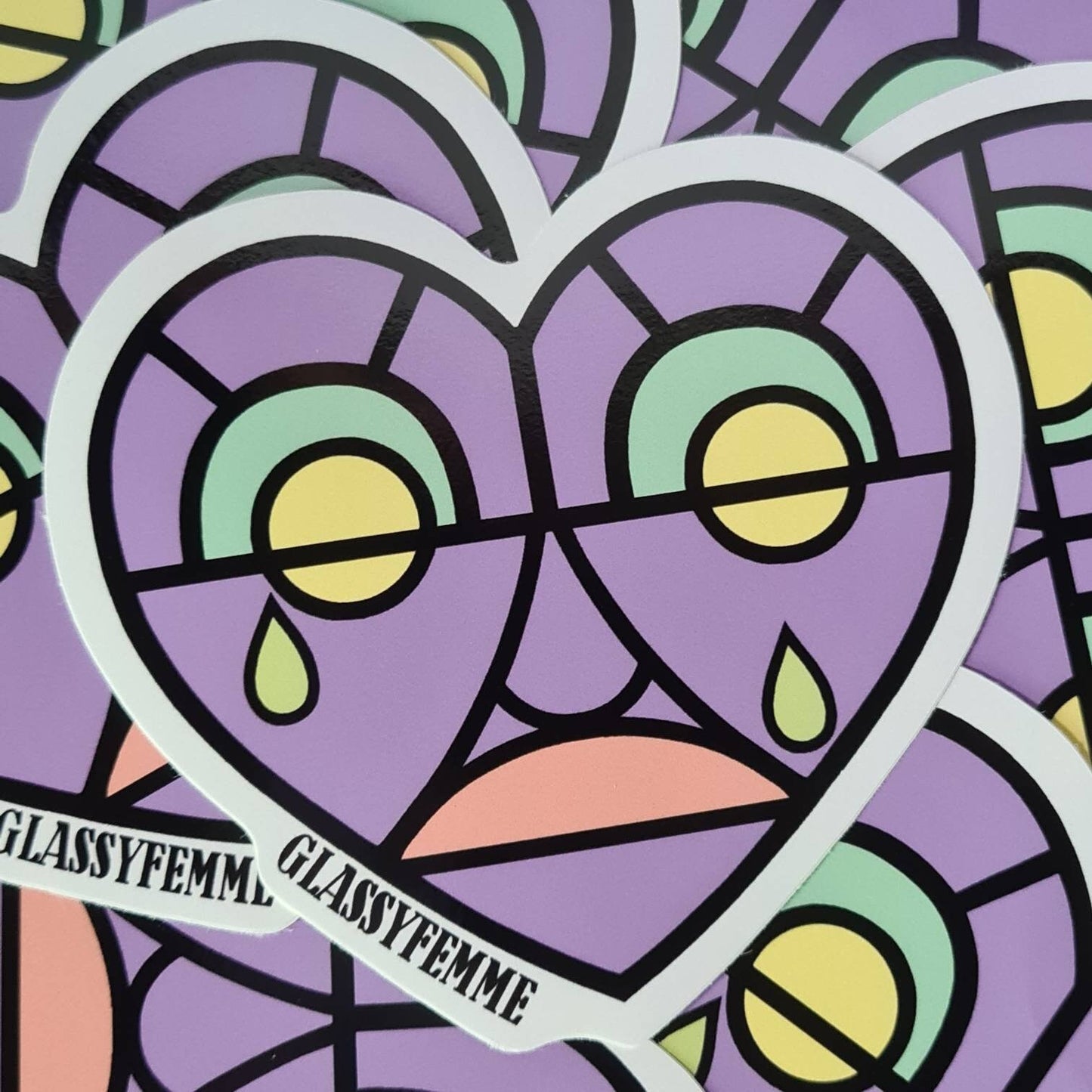 Glassy Femme Large Logo Vinyl Sticker