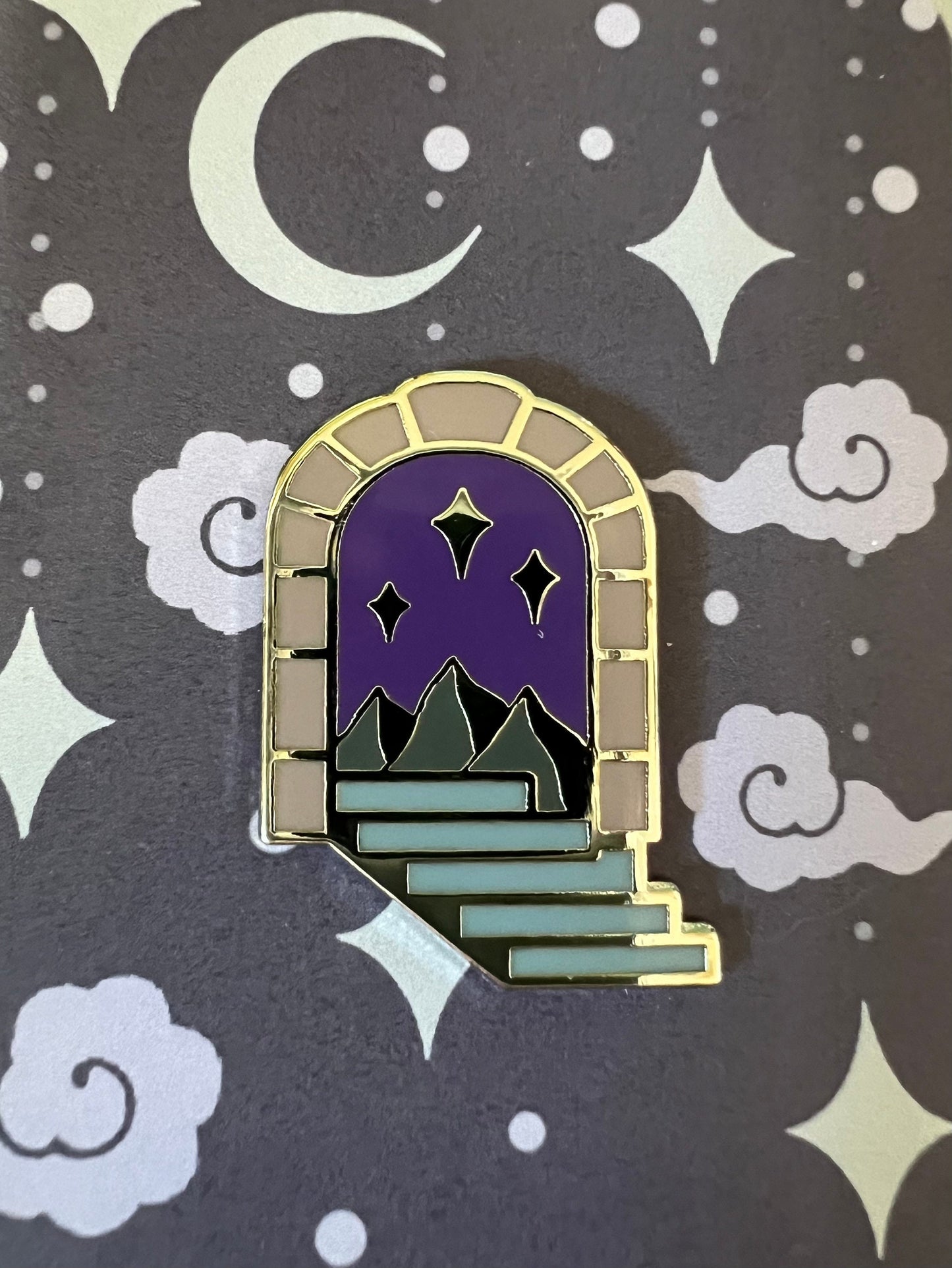 Officially licensed Prythians starry mountains Pin - A court of thorns and roses inspired hard enamel pin