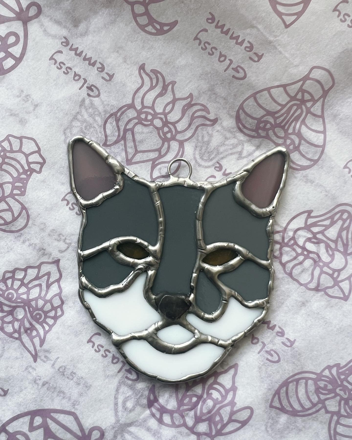 Small Pet protrait wall hanging sun-catcher