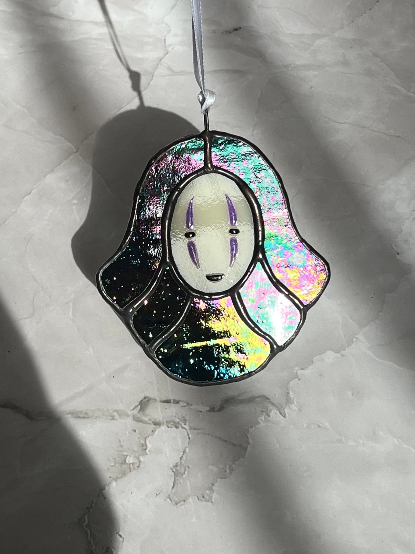 No Face Ghibli inspired wall hanging suncatcher
