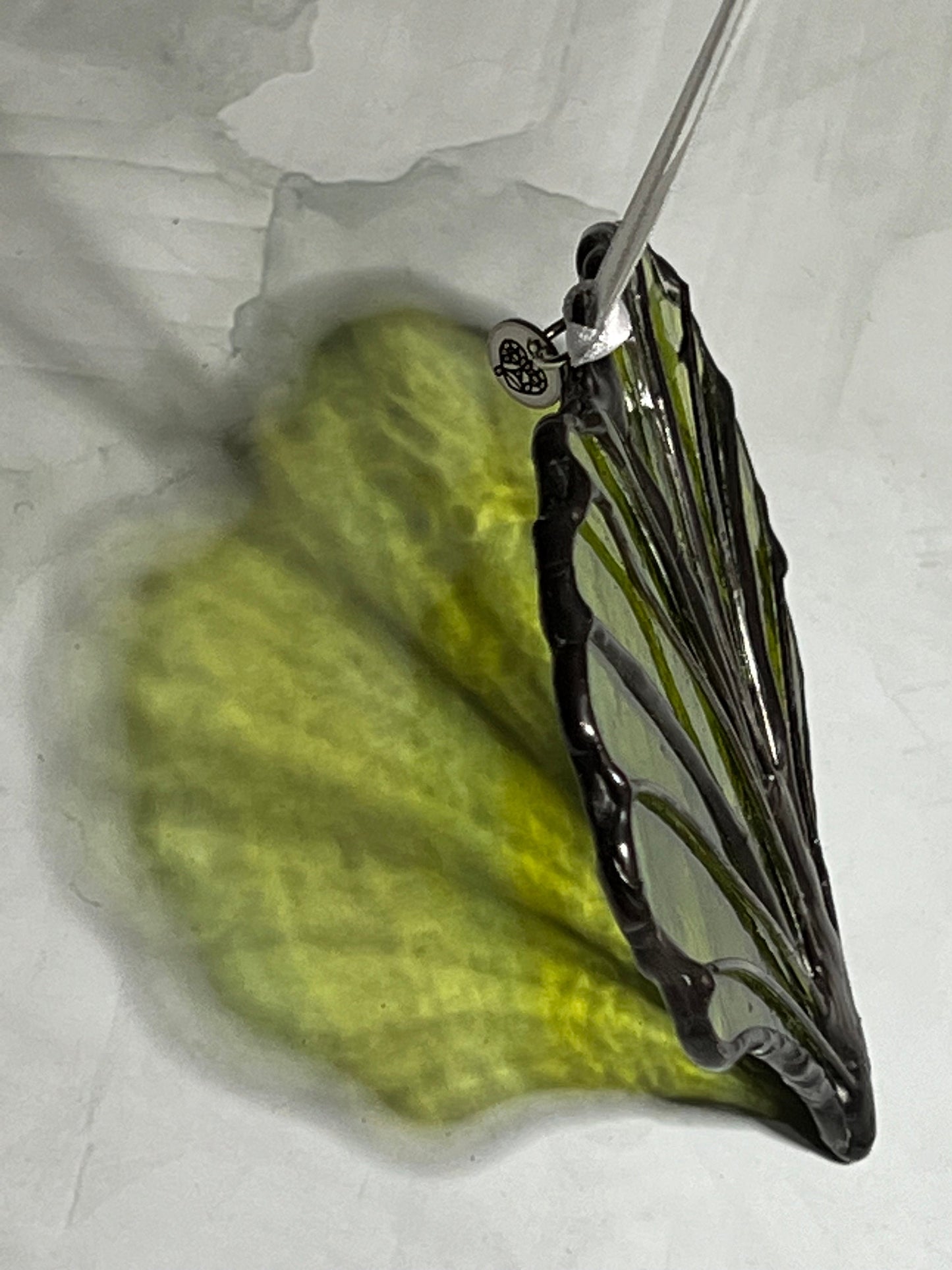 Ginkgo Love - stylised heart shaped ginkgo leaf wall hanging suncatcher