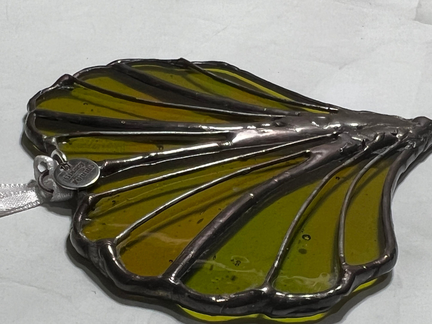 Ginkgo Love - stylised heart shaped ginkgo leaf wall hanging suncatcher