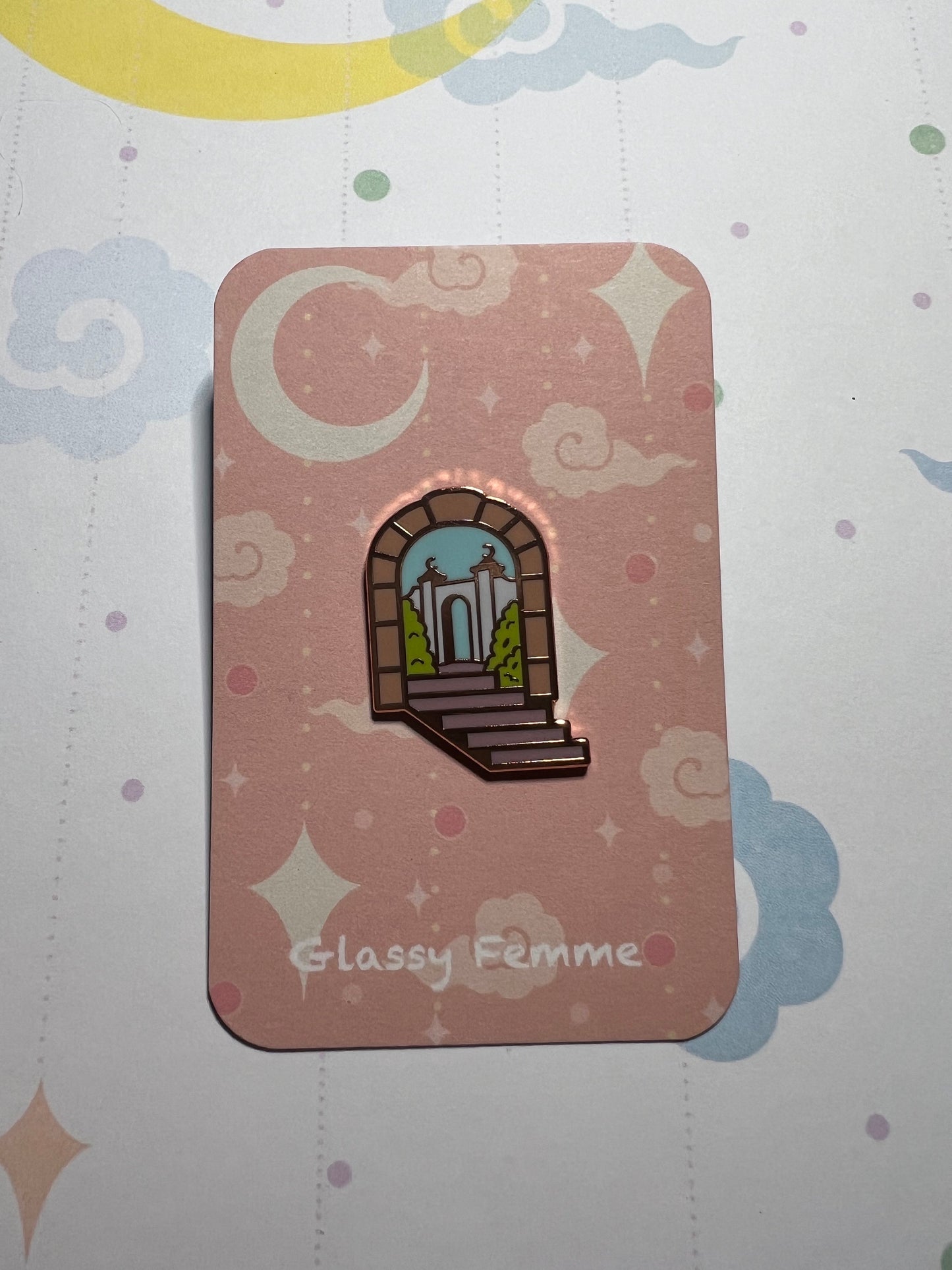 Officially licensed Lunathion archway Pin - A house of Earth and Blood inspired hard enamel pin