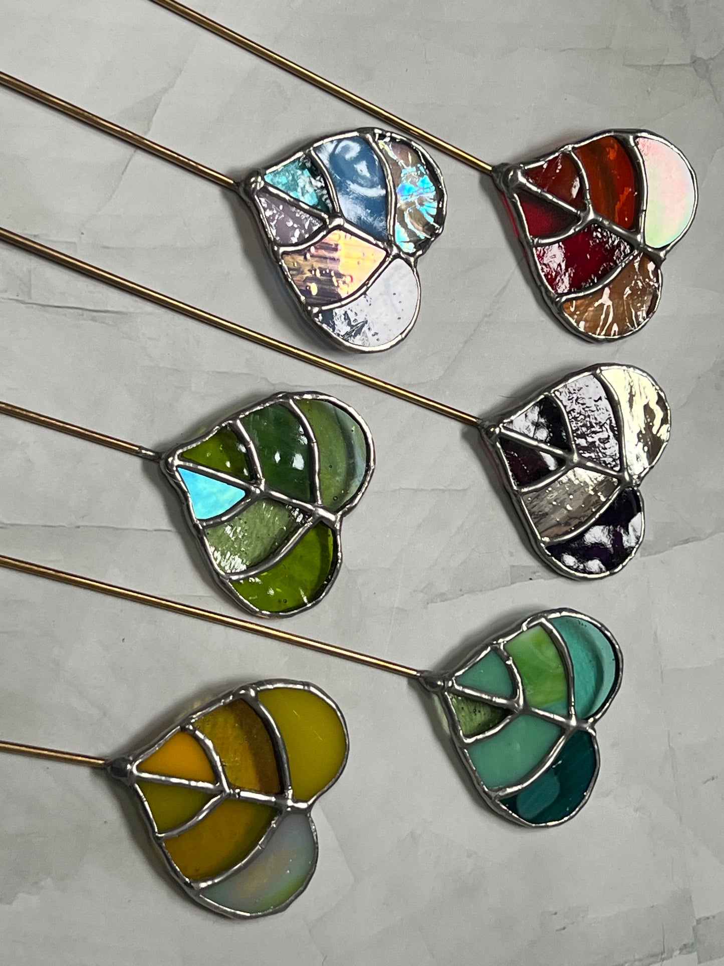 Leafy Love Mini - stylised heart shaped monstera suncatcher Planter Cane