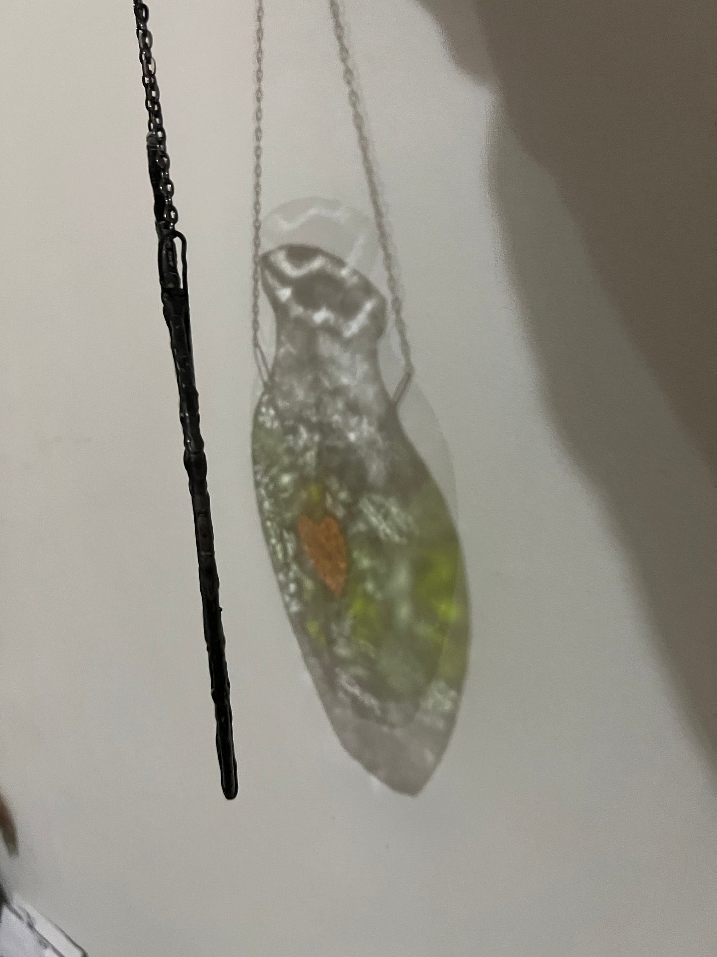 Heart Spider Web Vase hanging suncatcher - Discounted please see description