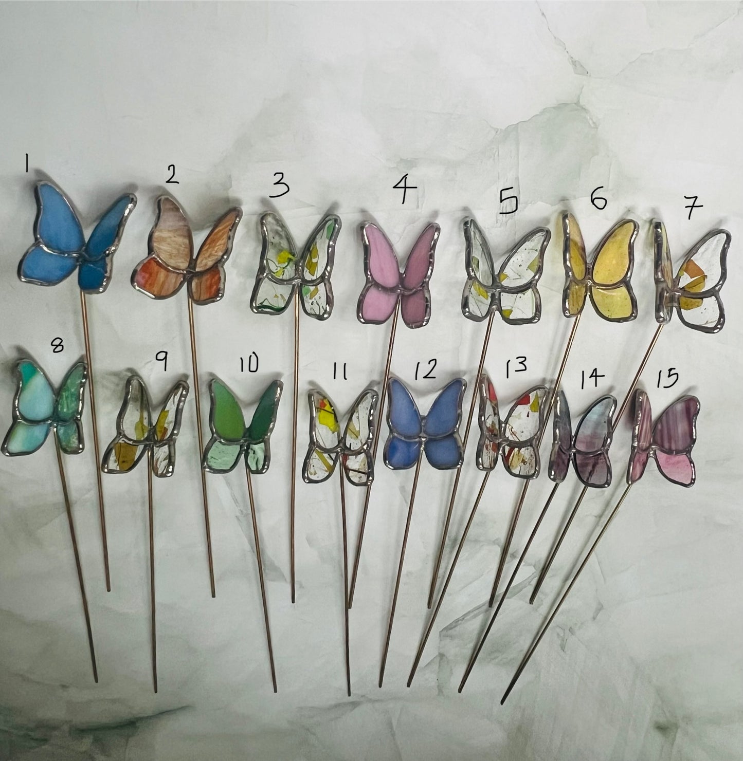 Flutterby- stylised butterfly shaped suncatcher Planter Cane