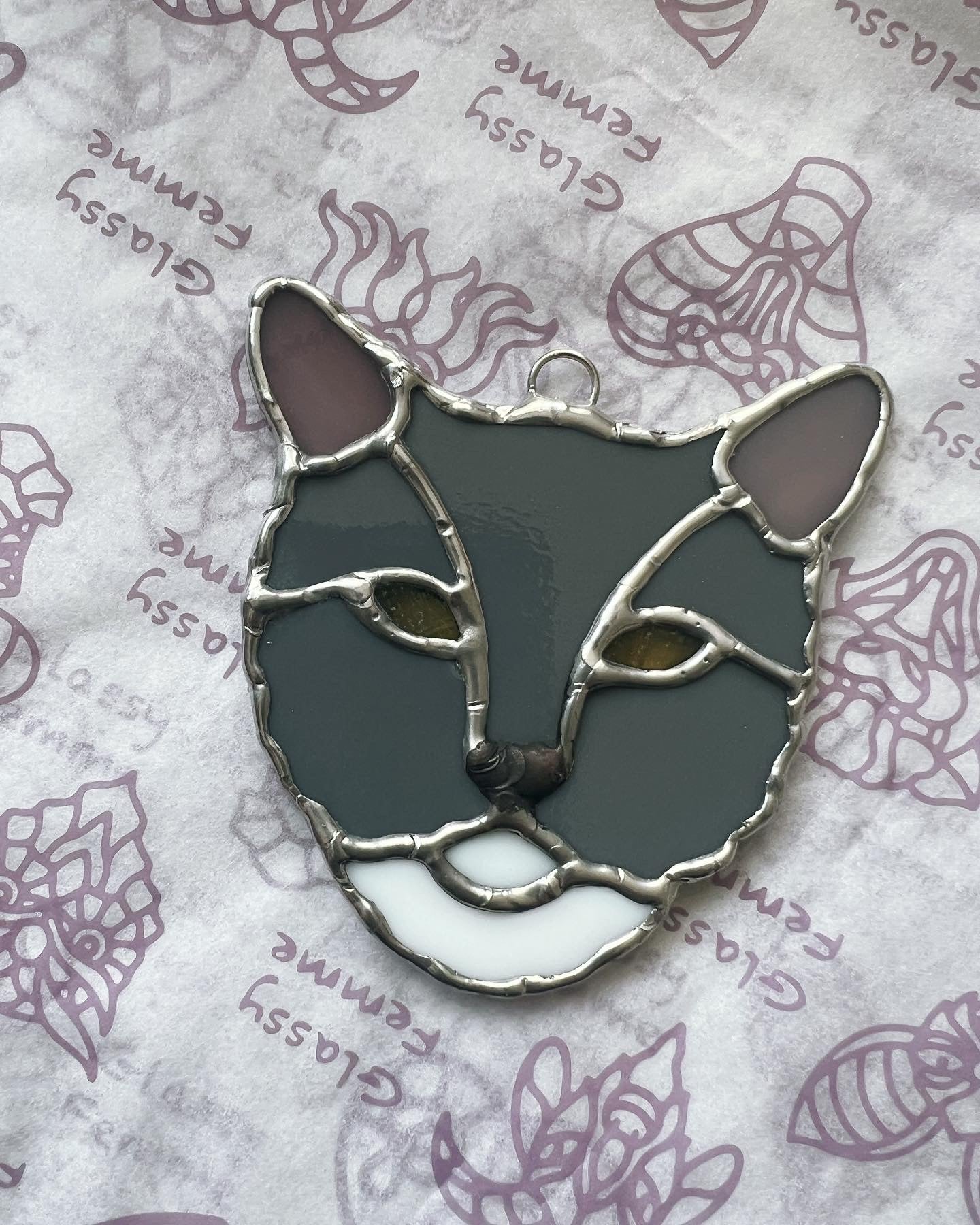 Small Pet protrait wall hanging sun-catcher
