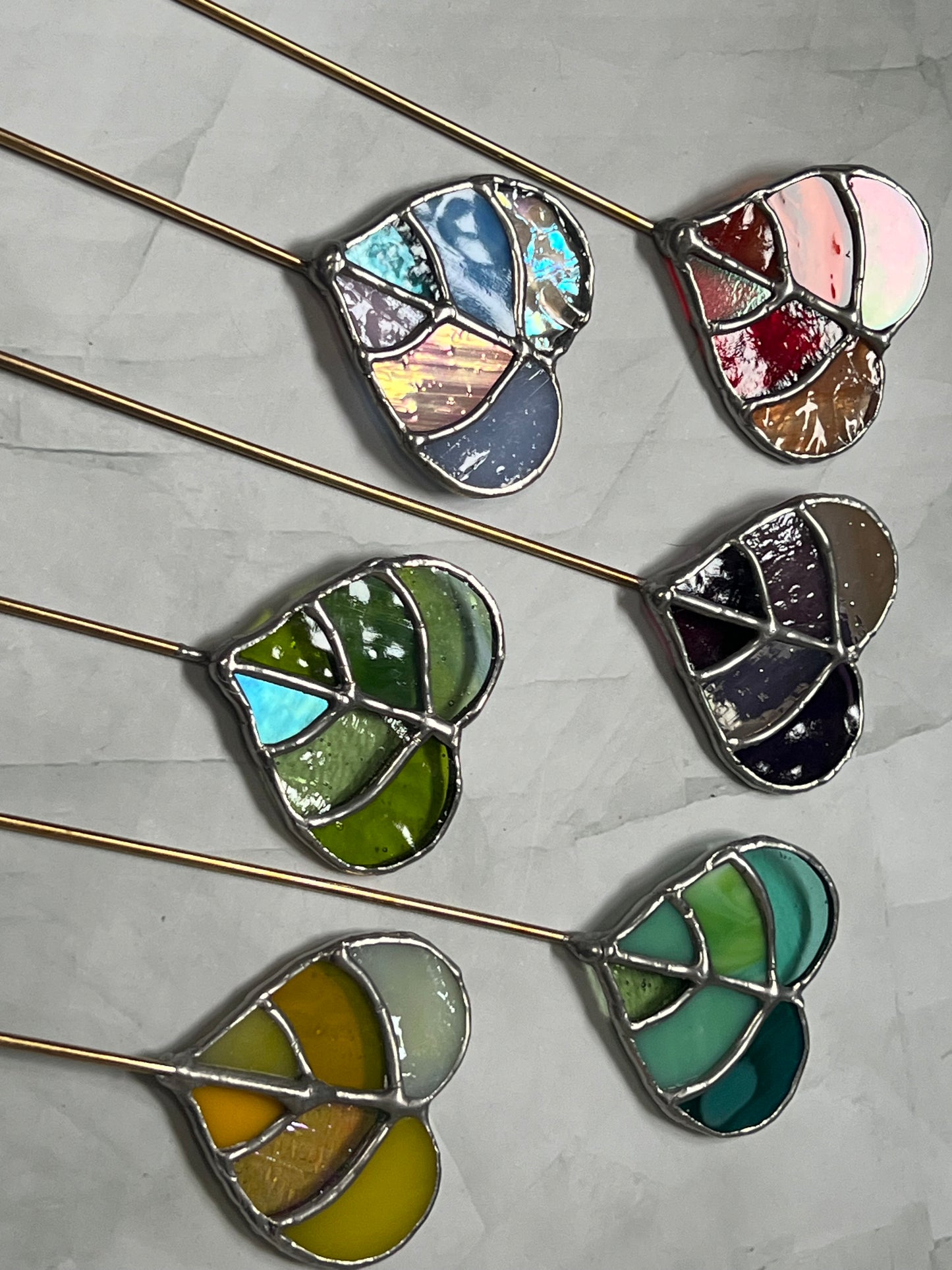 Leafy Love Mini - stylised heart shaped monstera suncatcher Planter Cane