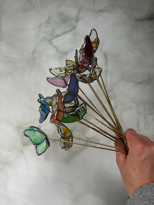 Flutterby- stylised butterfly shaped suncatcher Planter Cane